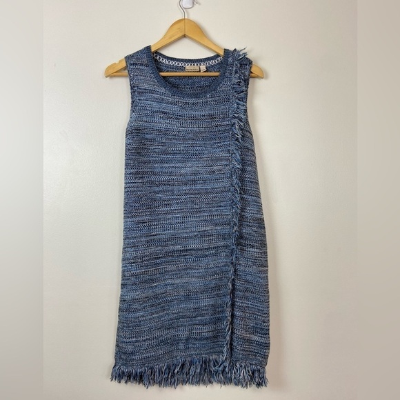 ANTHROPOLOGIE X HOLDING HORSES KNIT FRINGE BOHEMIAN MINI TANK DRESS - Picture 3 of 6